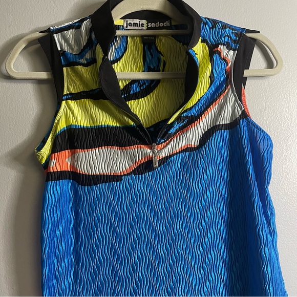 JAMIE SADOCK Women’s Golf Tank Sleeveless 1/4” Zipper SZ/Small. - Picture 4 of 7